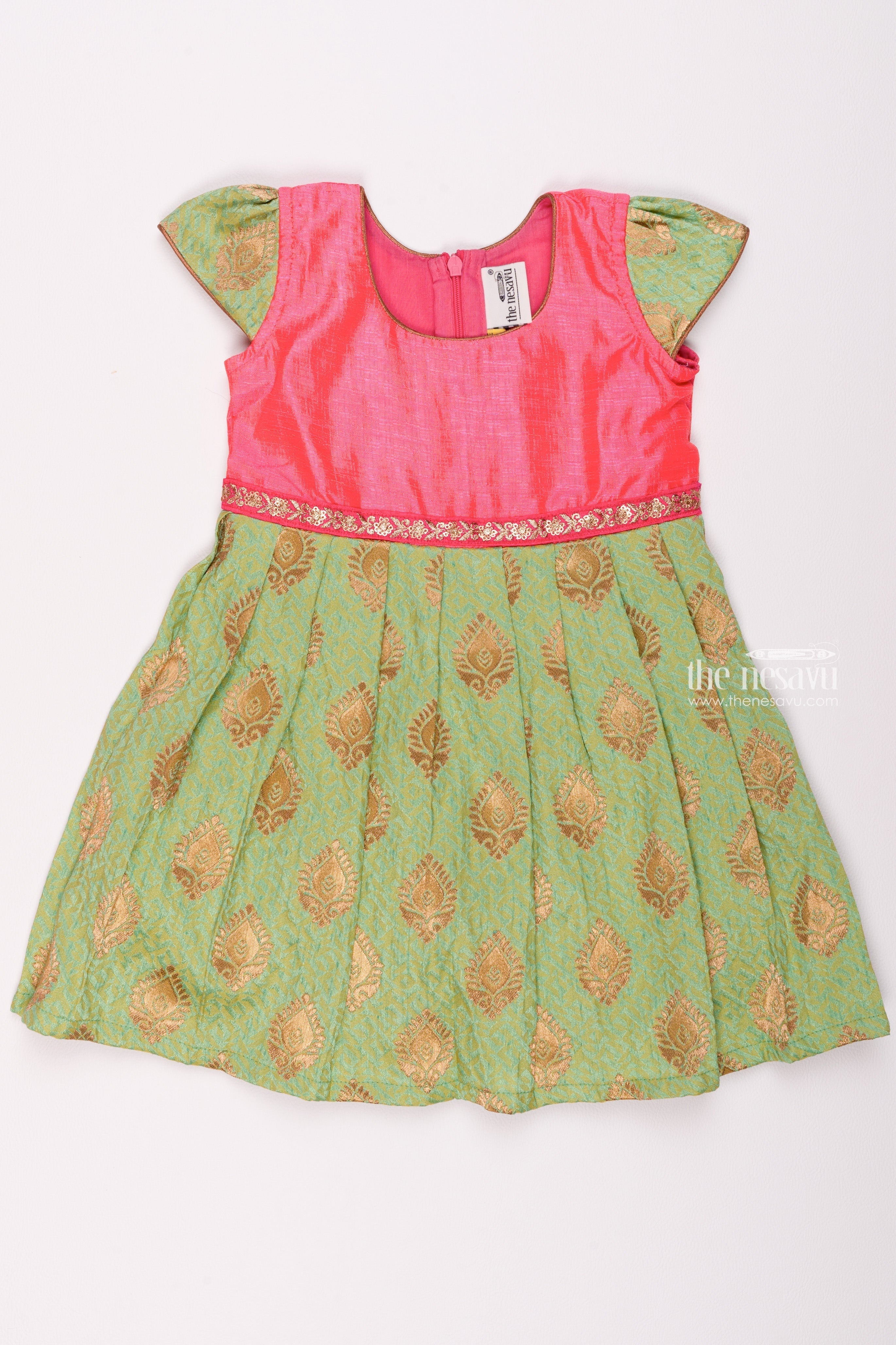 Pleated Dress - Light pink/multicolored - Kids