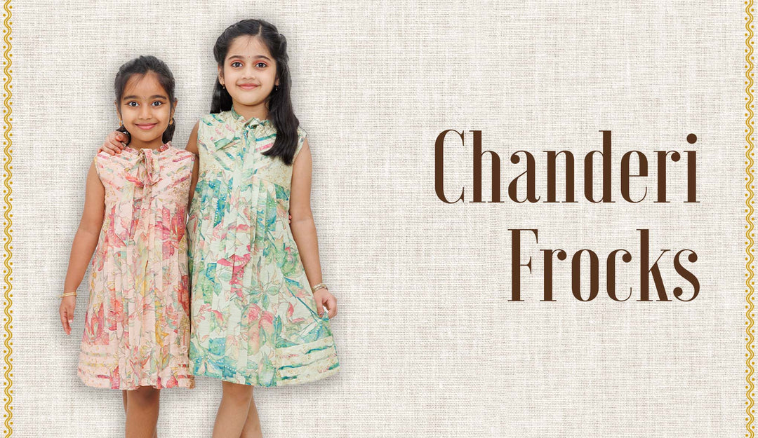 Girls Chanderi Frocks