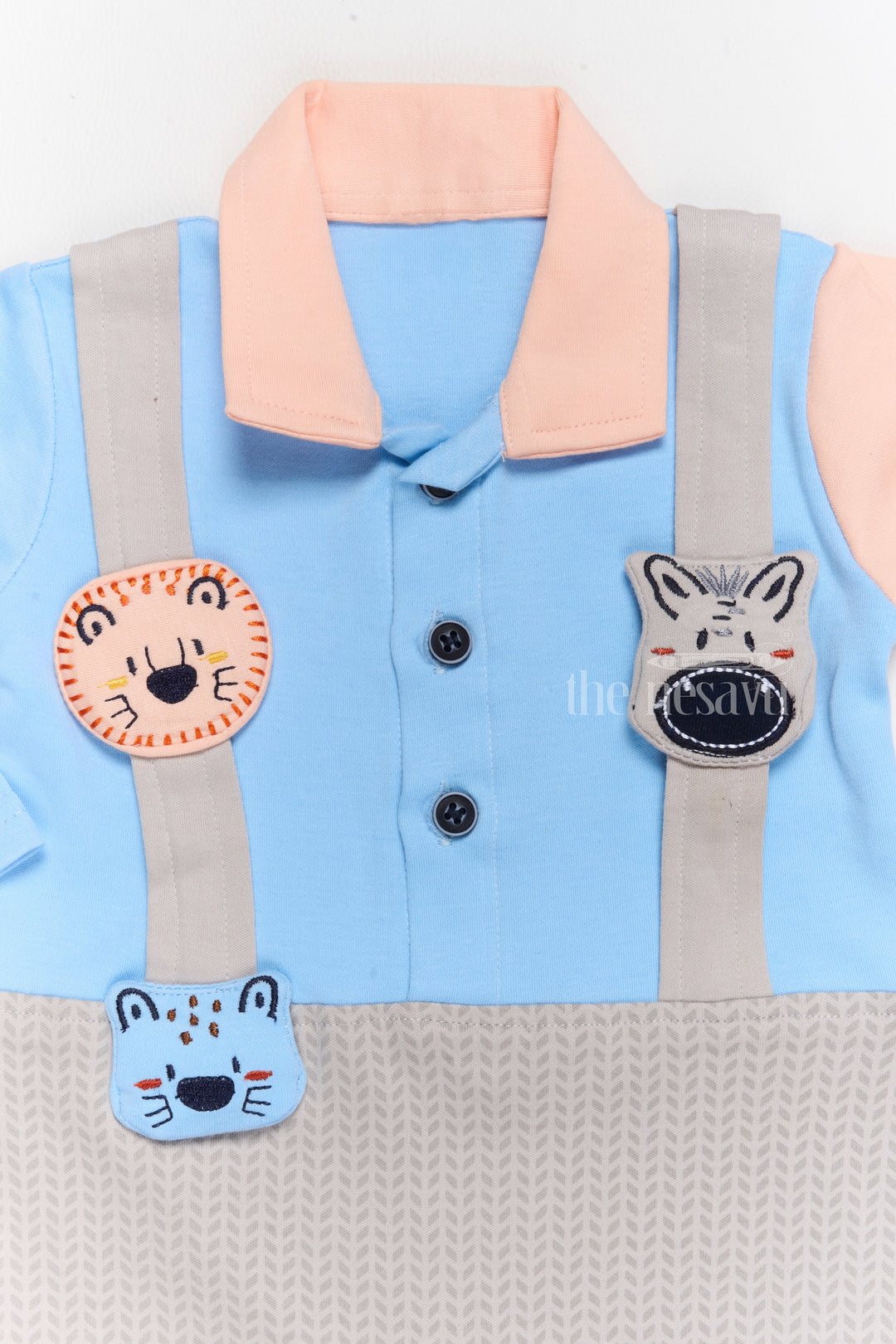 Children Dungarees with Playful Animal Prints and Pastel Tones