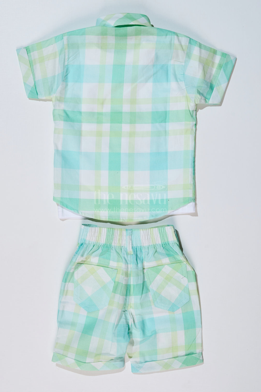 Boys Smart Casual Shirts with Checked Shorts and Graphic T-Shirt for Everyday Wear