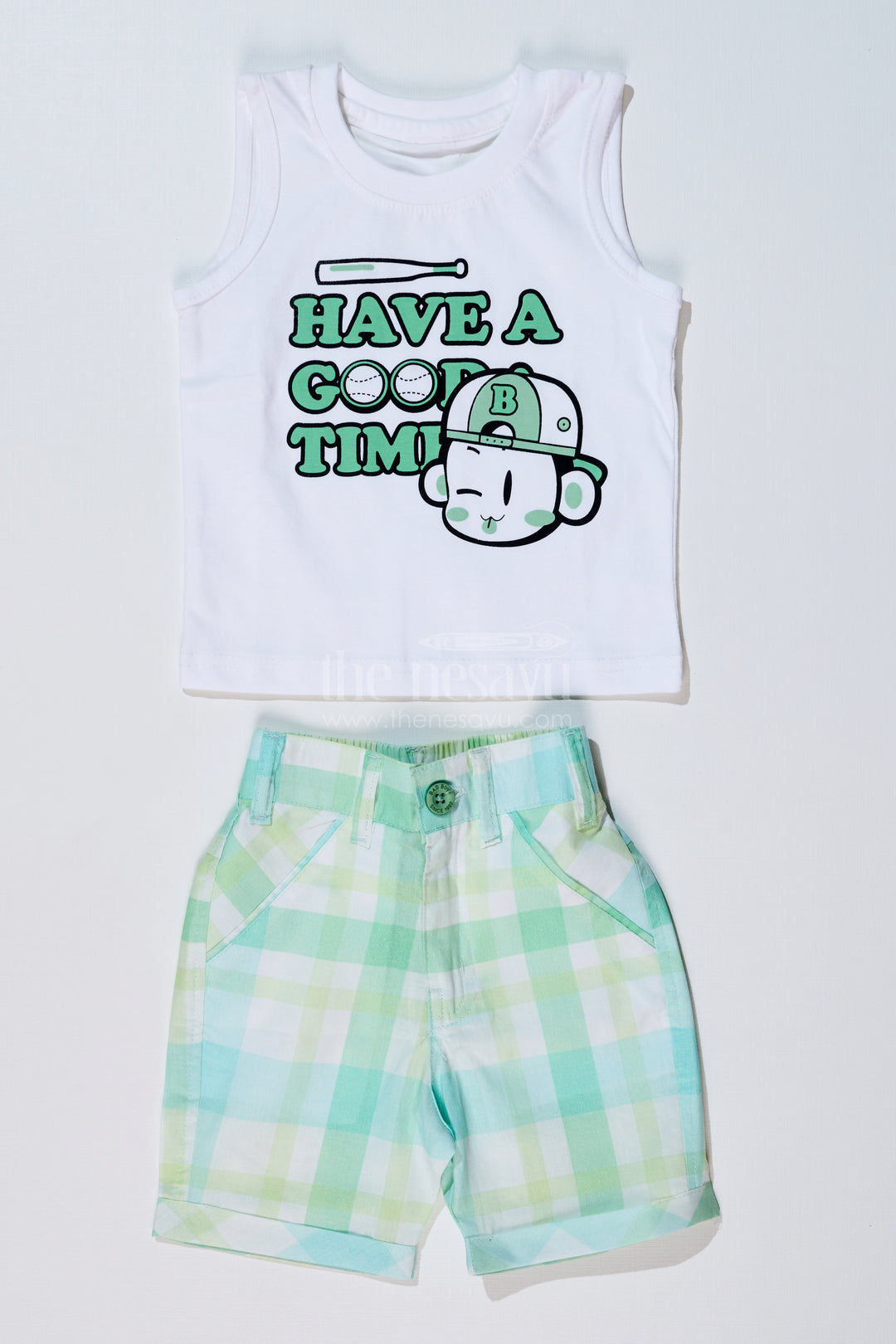 Boys Smart Casual Shirts with Checked Shorts and Graphic T-Shirt for Everyday Wear