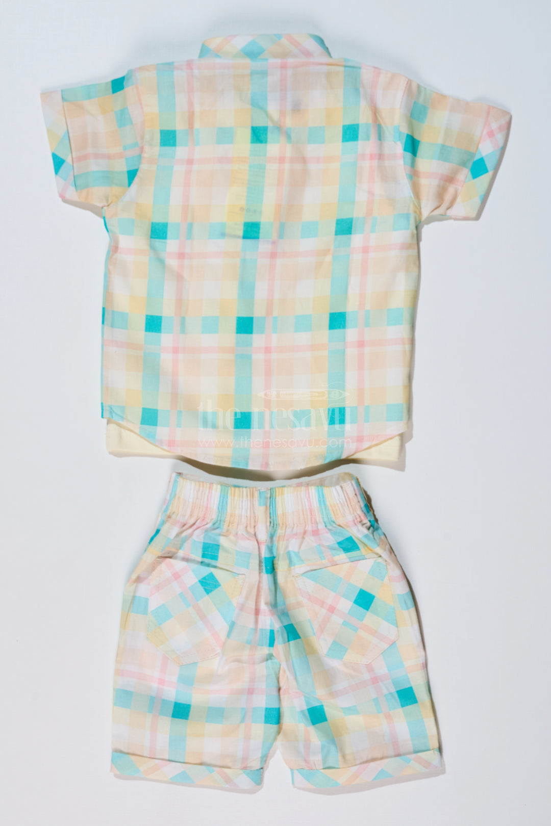 Boys Best Smart Casual Shirts with Checked Shorts and Graphic Printed T-Shirt