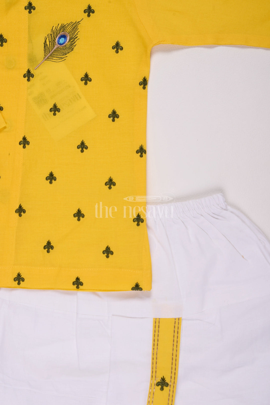 AFY.Festive Yellow Krishna Jayanthi Baby Kurtha with Dothi Pant Set