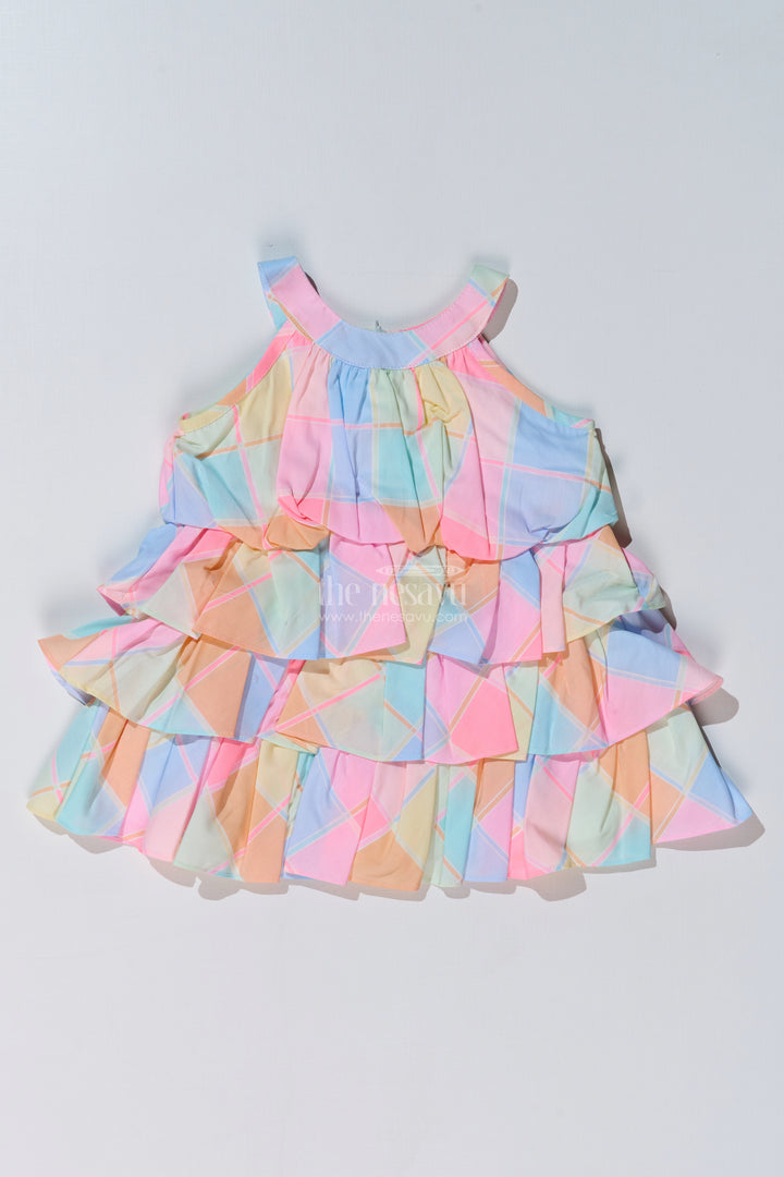 Baby Girls Maxi Frock with Layered Pastel Ruffles and Soft Cotton Fabric for a Dreamy Look