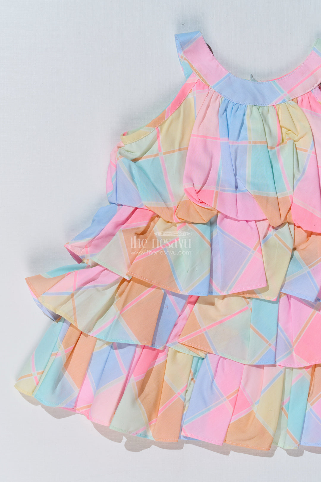 Baby Girls Maxi Frock with Layered Pastel Ruffles and Soft Cotton Fabric for a Dreamy Look