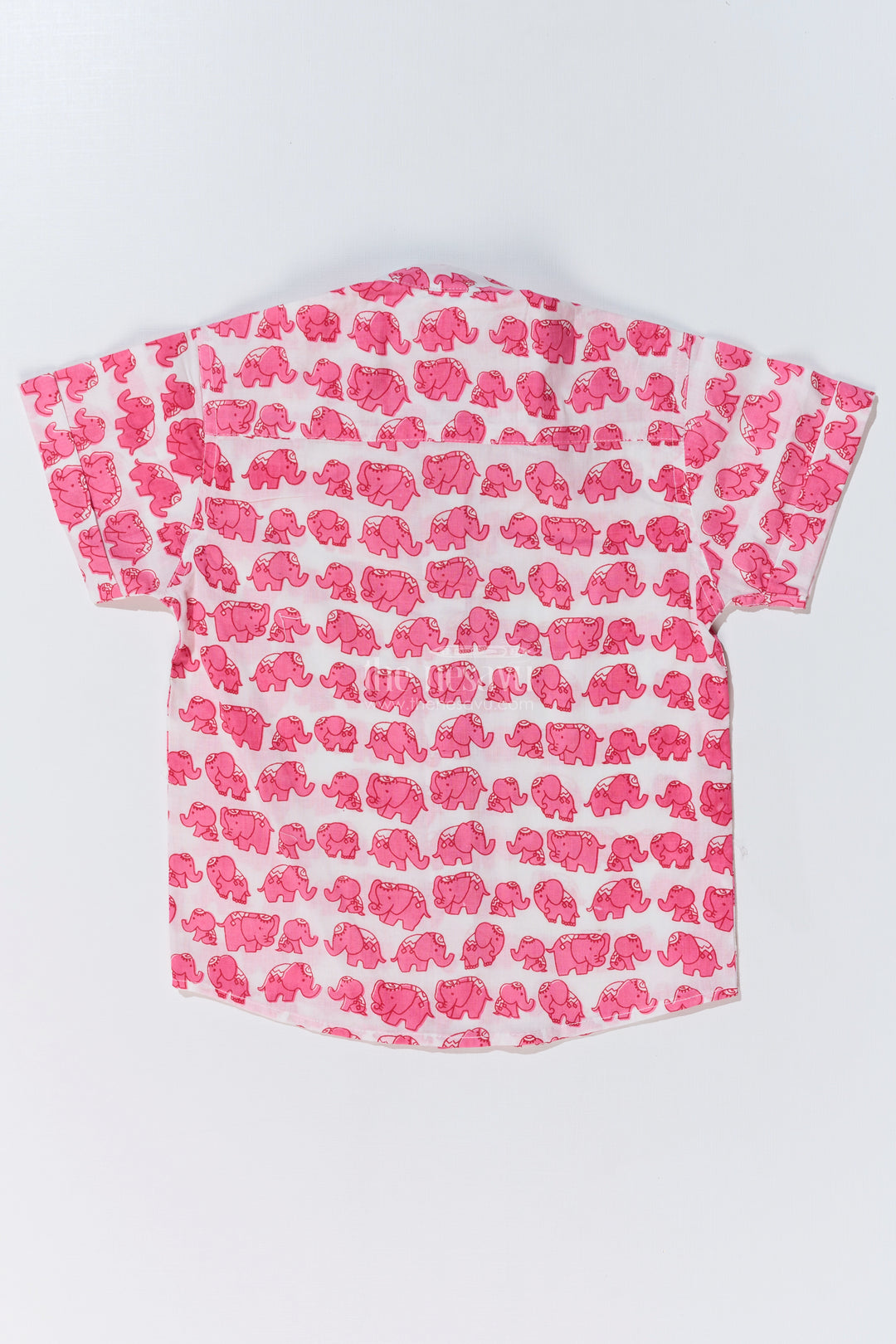 Boys Trendy Cotton Shirts in Cotton Block Print with Cute Elephant Motif