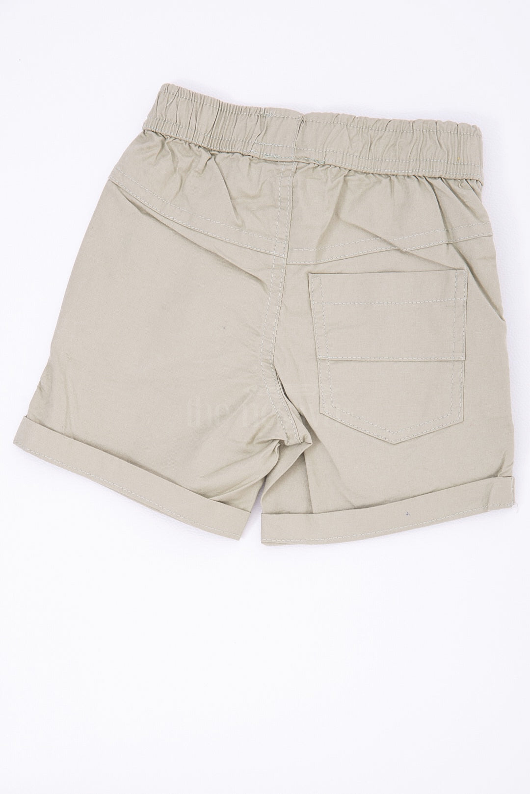 Pure Cotton Shorts - Elastic Waist with Pockets in Green