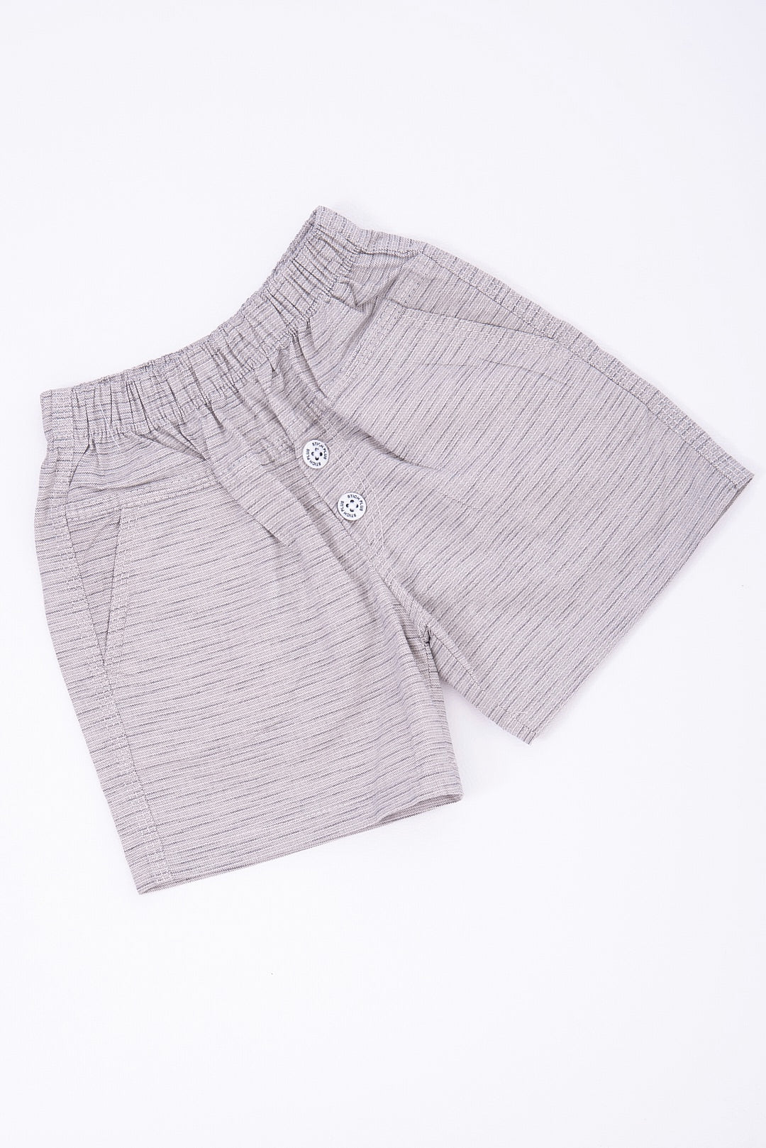 Stylish Grey Cotton Boys Dress Shorts