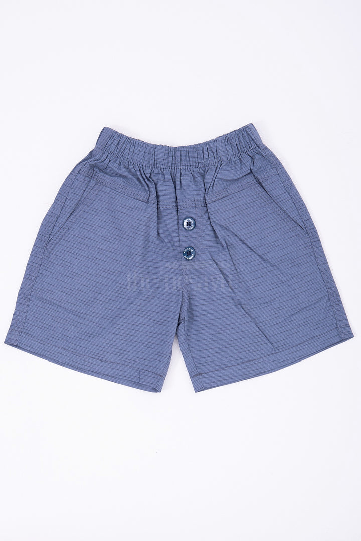 Casual Blue Cotton Boys Shorts