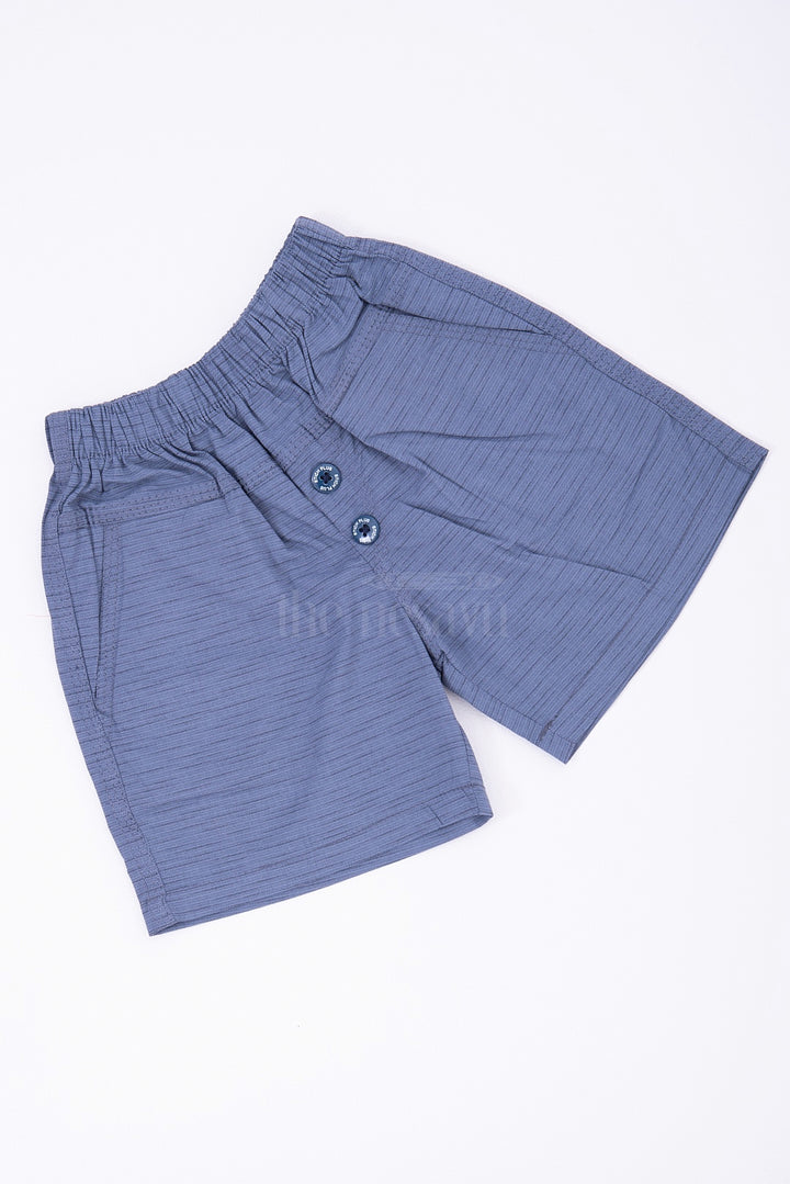 Casual Blue Cotton Boys Shorts