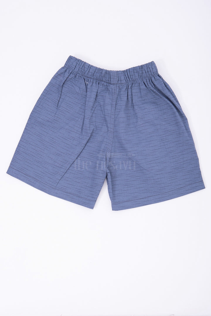 Casual Blue Cotton Boys Shorts