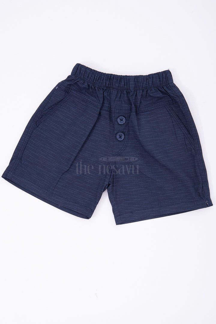 Navy Cotton Bermuda Shorts for Boys