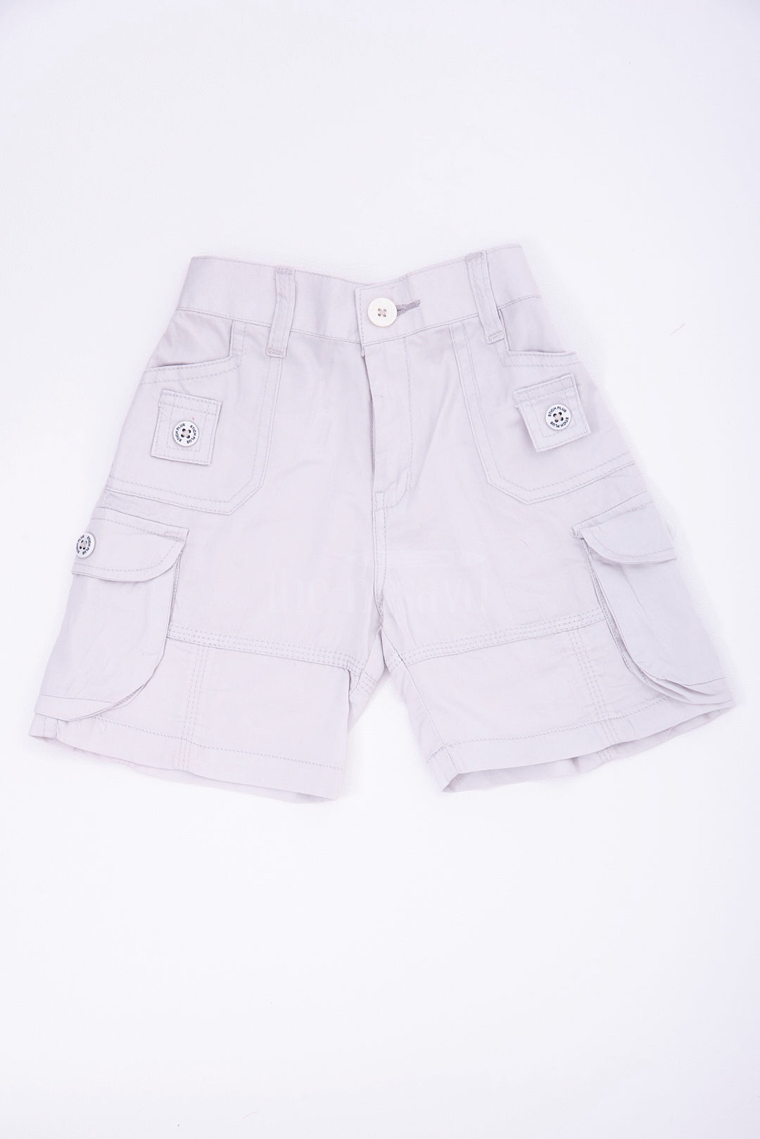 White Cargo Cotton Boys Bermuda Shorts