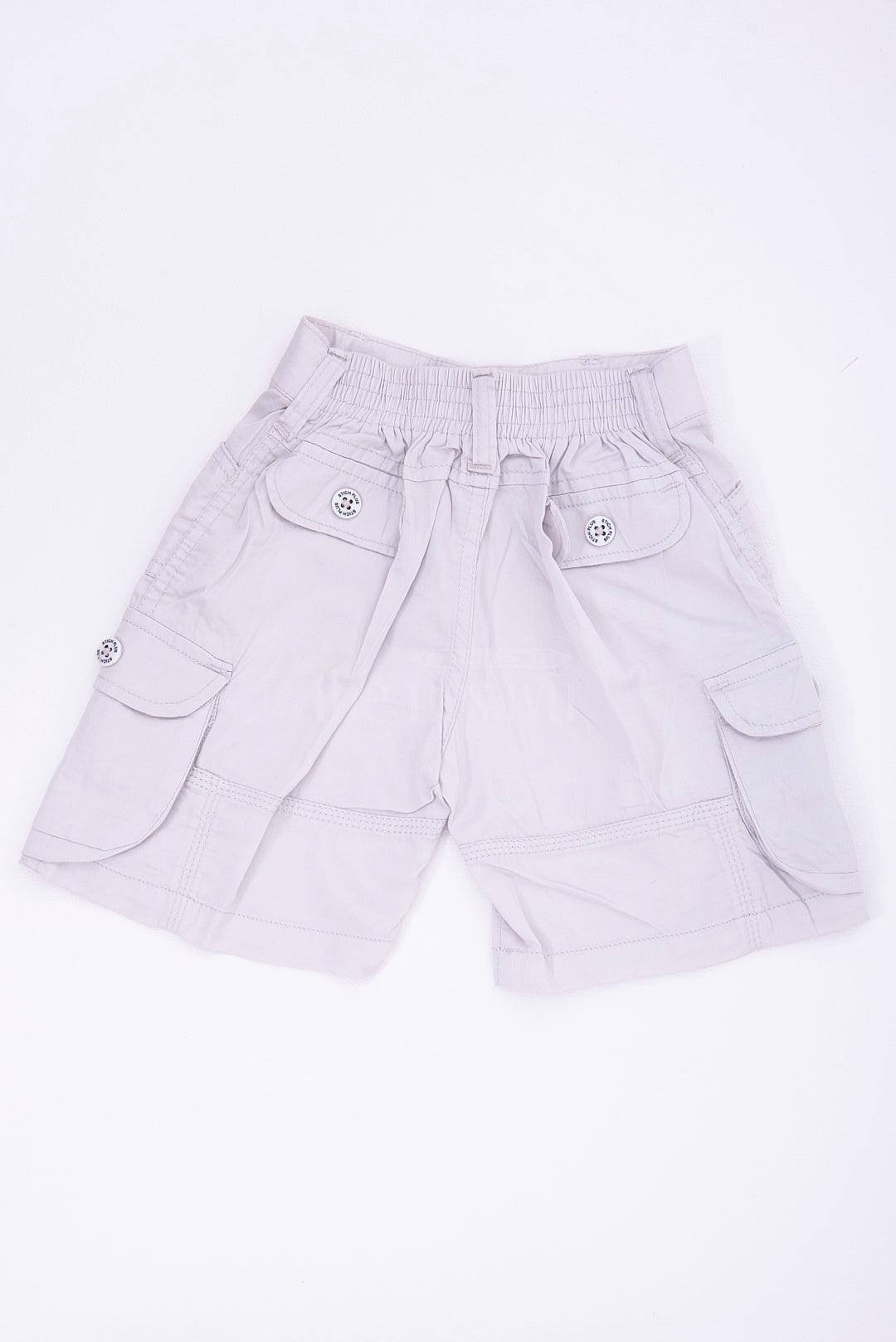 White Cargo Cotton Boys Bermuda Shorts