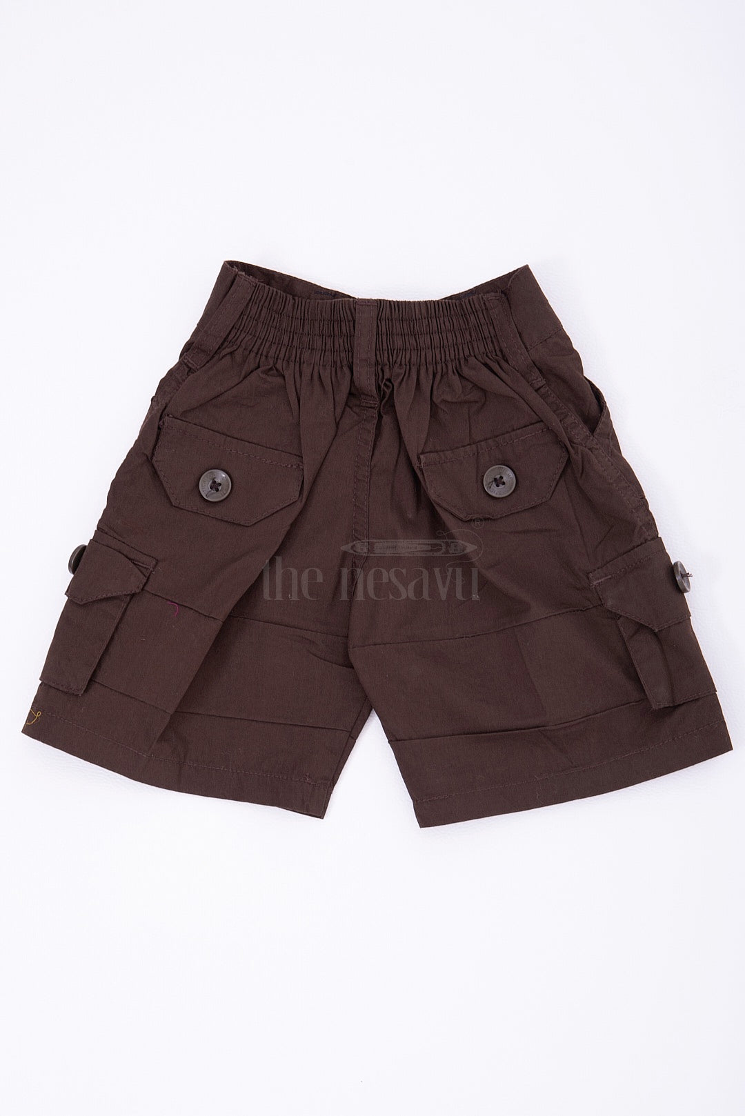 Brown Cargo Cotton Boys Dress Shorts