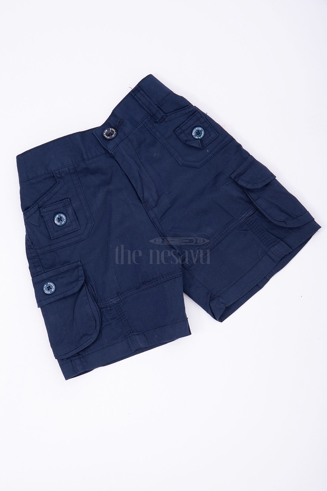 Navy Cotton Boys Dress Shorts