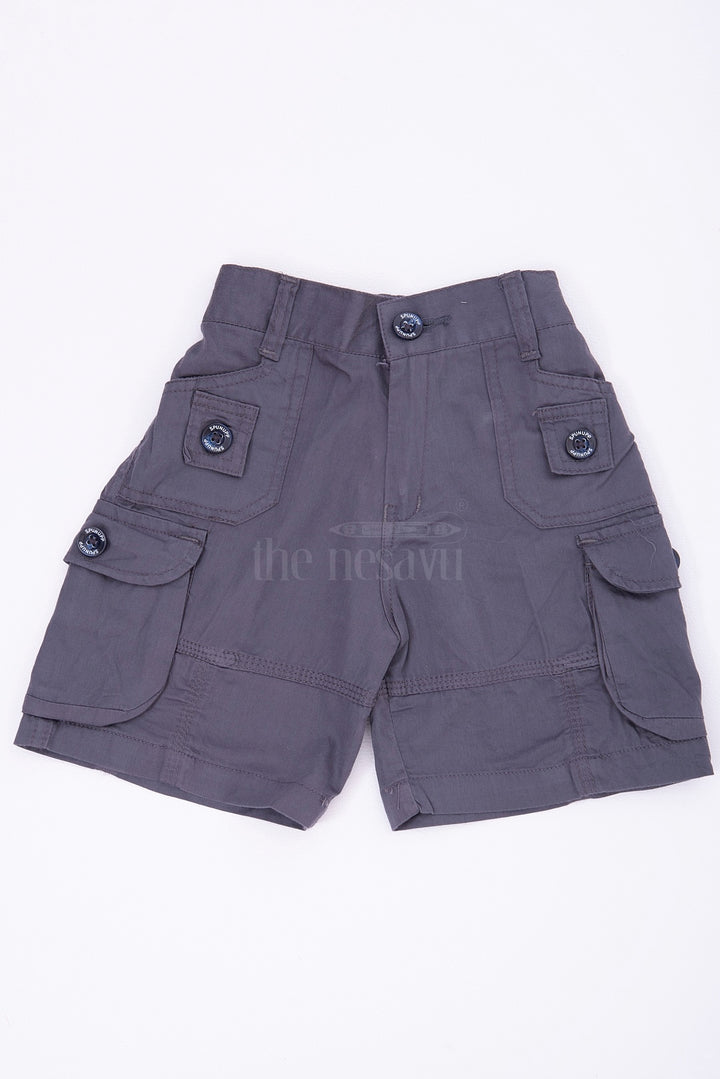 Blue Cargo Cotton Boys Bermuda Shorts