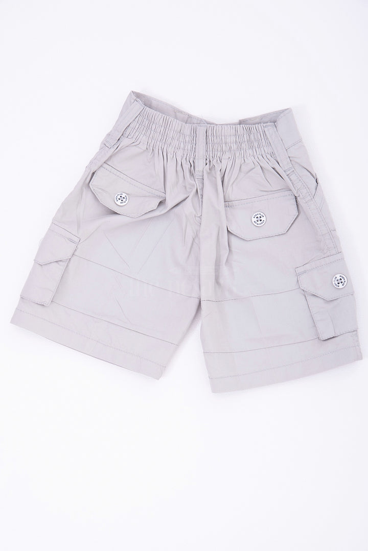 The Nesavu White Cargo Cotton Boys Daily Wear Shorts