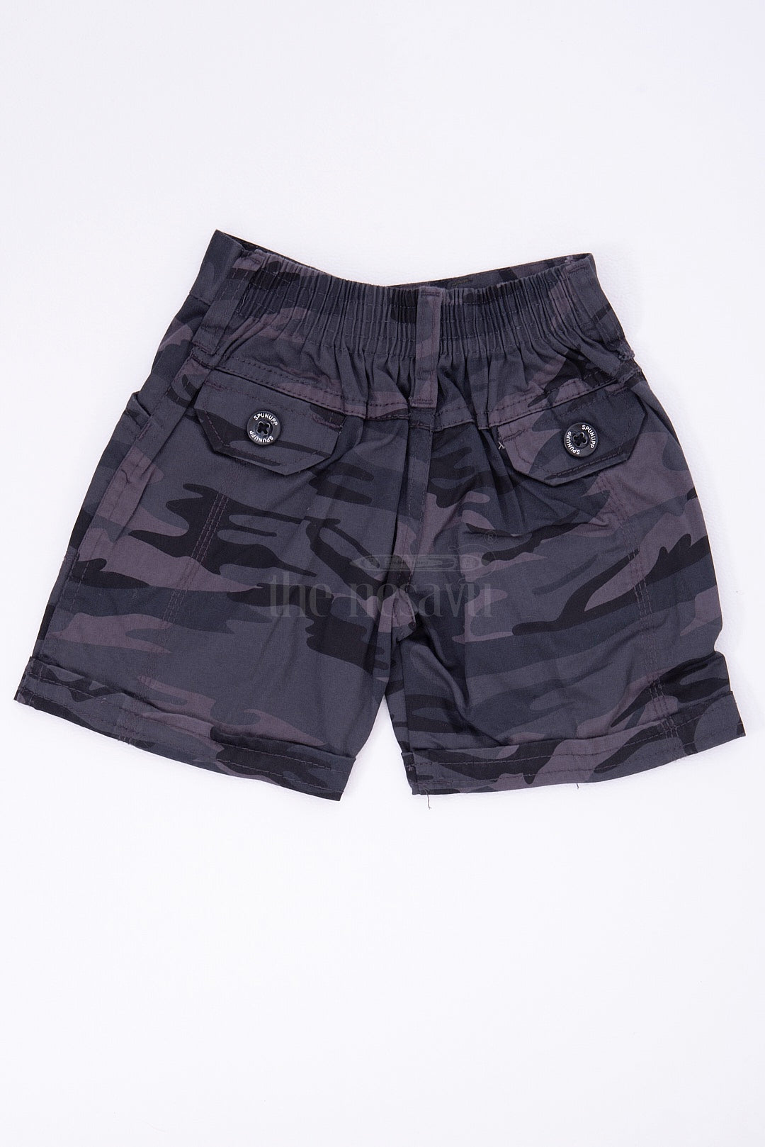 The Nesavu Blue Camouflage Cotton Cargo Boys Shorts