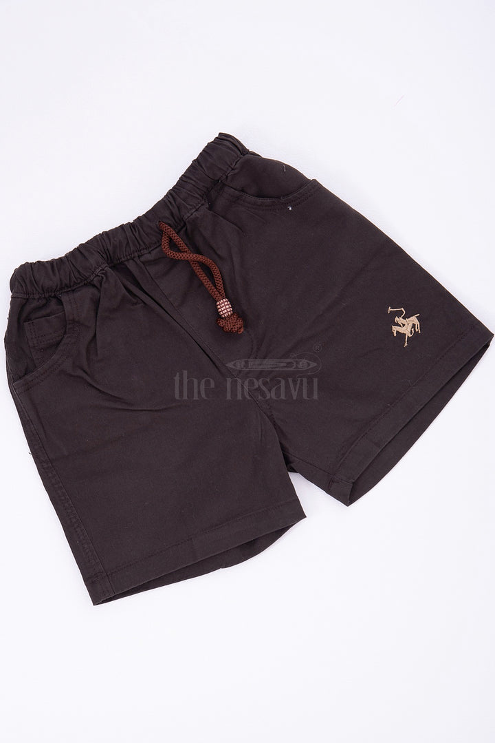 Sleek Black Kids Boys Shorts