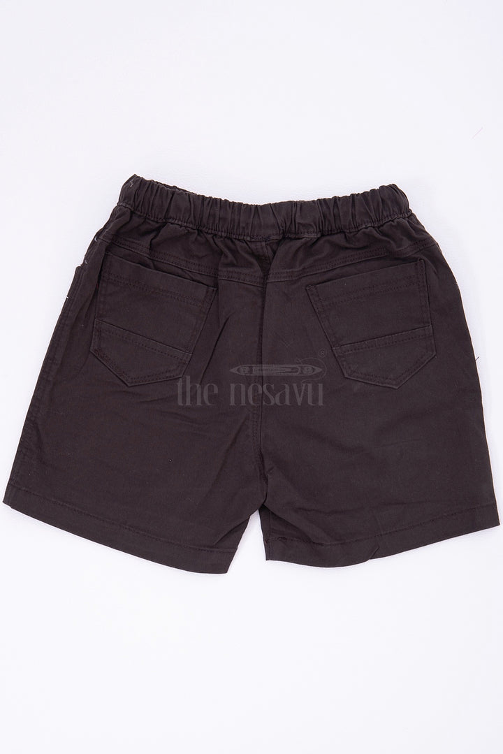 Sleek Black Kids Boys Shorts