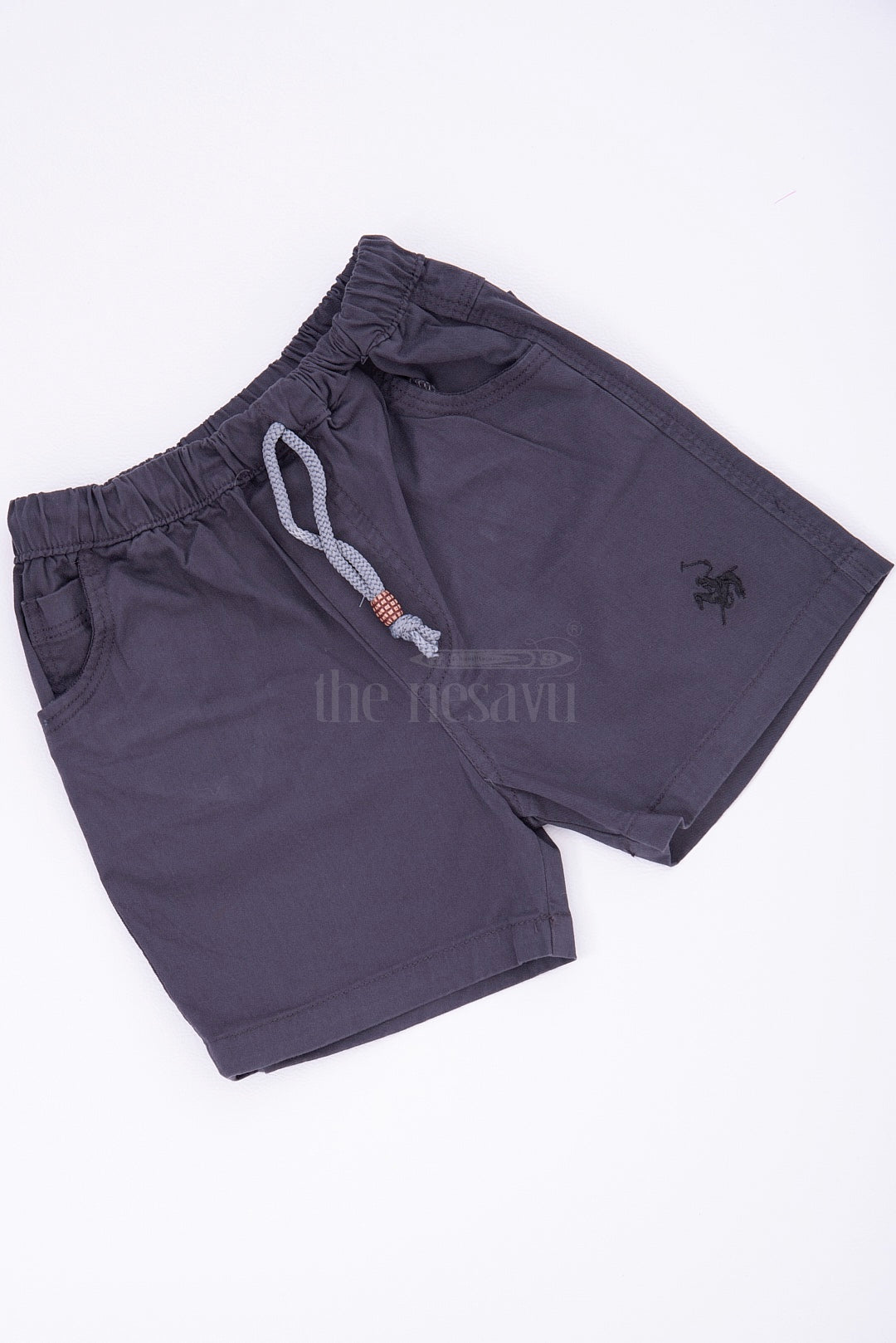 Modern Grey Kids Shorts with Drawstring