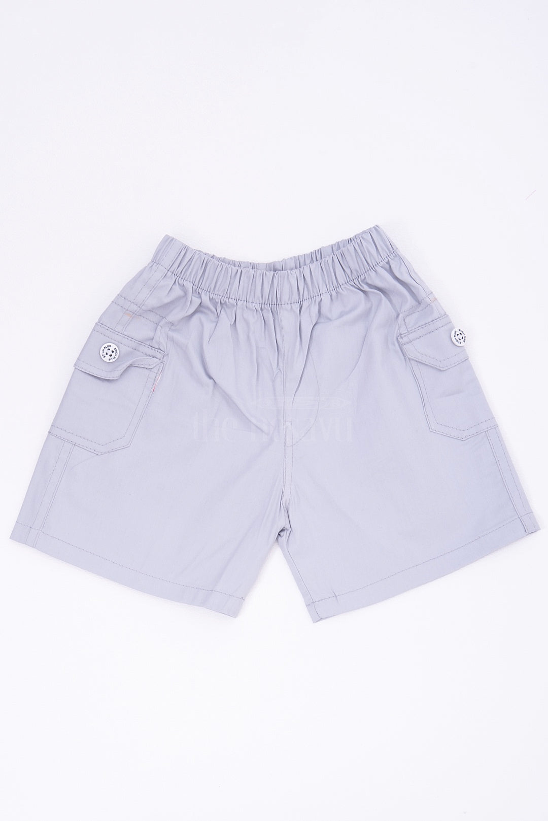 Sky Blue Boys Pure Cotton Shorts with Elastic Waist