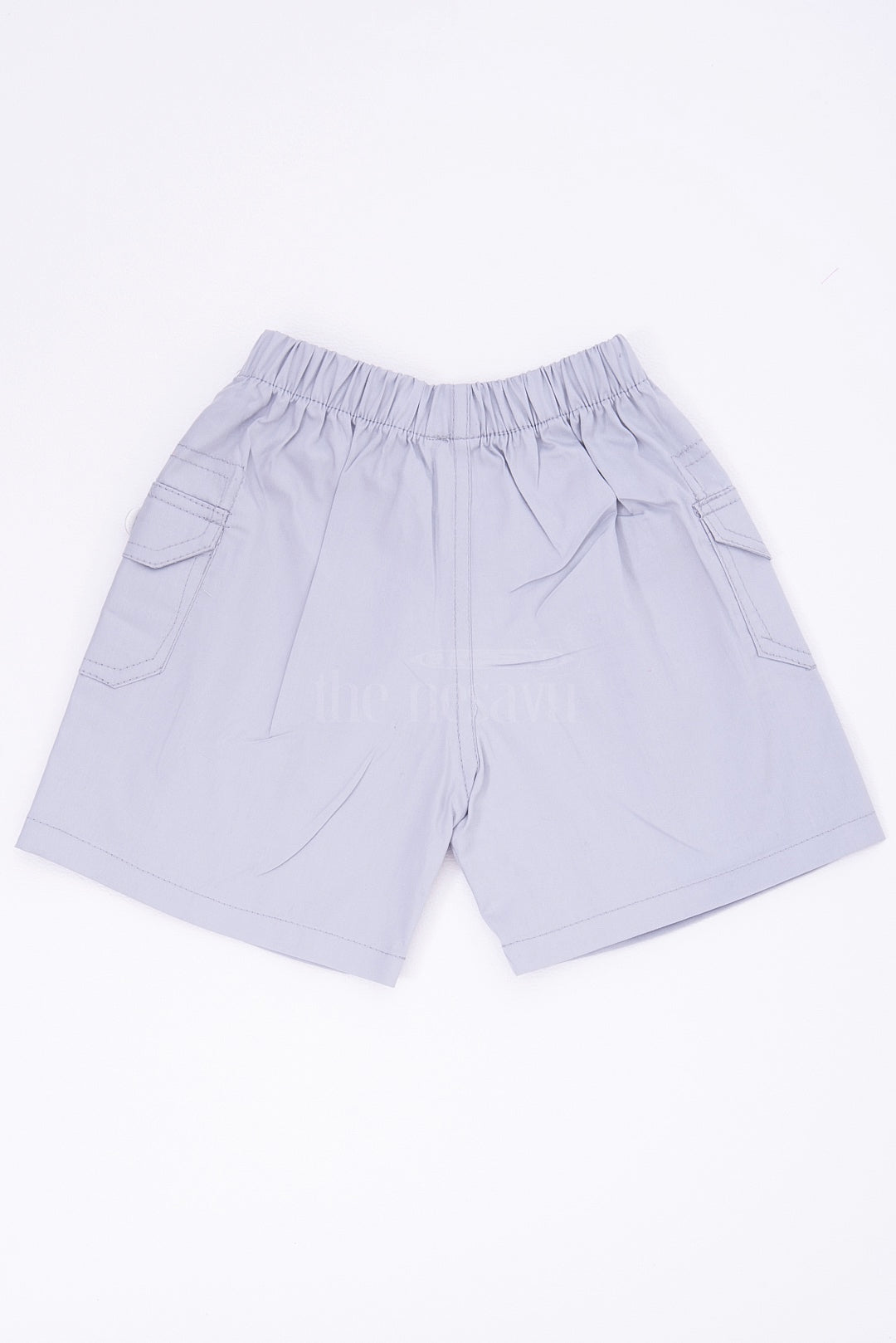 Sky Blue Boys Pure Cotton Shorts with Elastic Waist