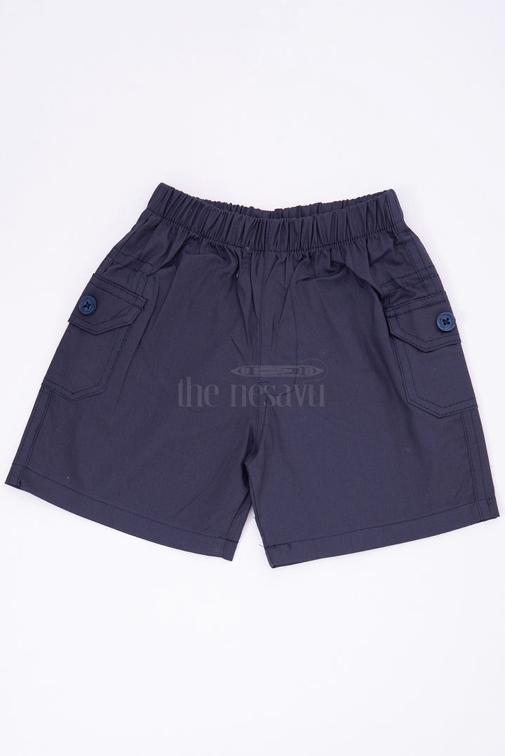 Blue Boys Cotton Shorts for Matching Outfits