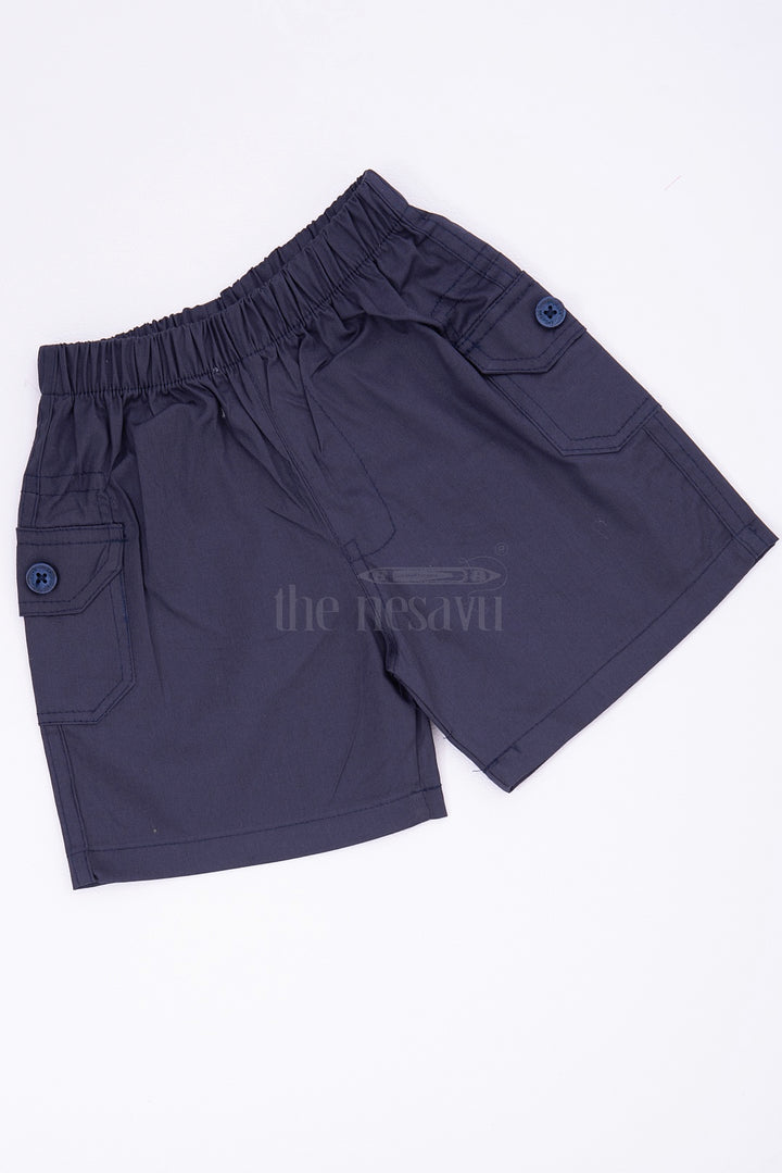 Blue Boys Cotton Shorts for Matching Outfits