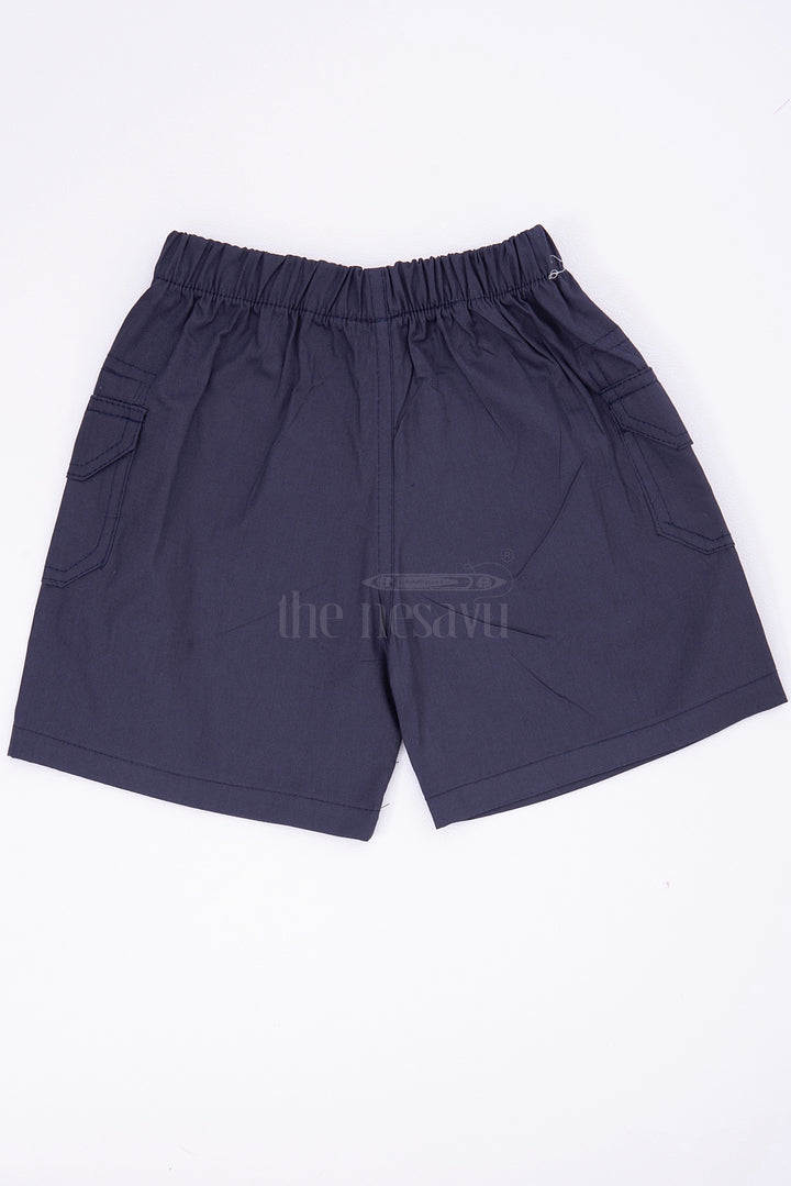 Blue Boys Cotton Shorts for Matching Outfits