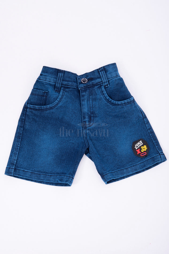 Boys Blue Denim Shorts with Elastic Waistband