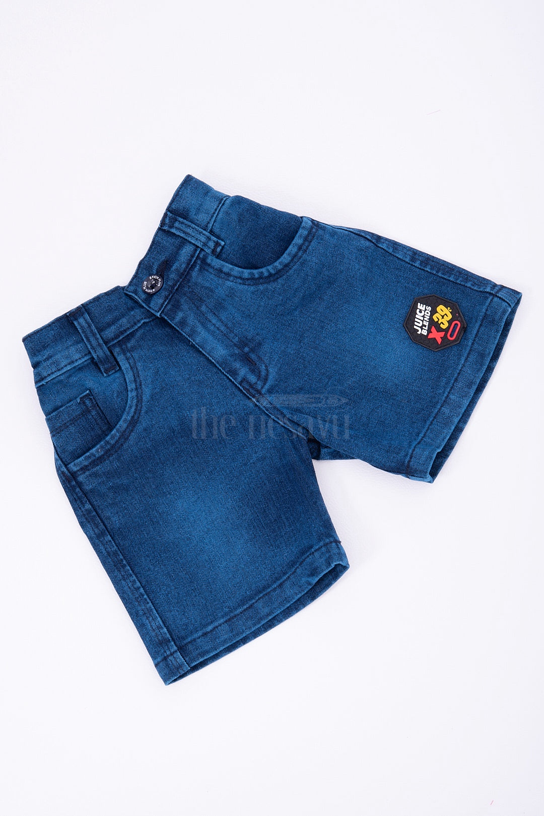 Boys Blue Denim Shorts with Elastic Waistband