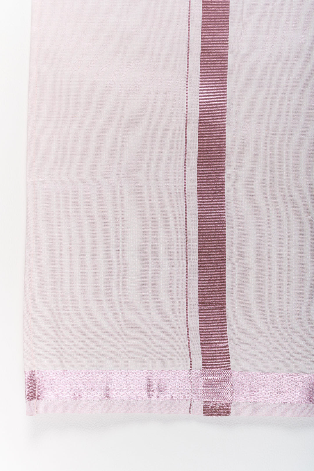 Boys Silk Vesti with Light Pink Zari Border for Traditional Ceremonies