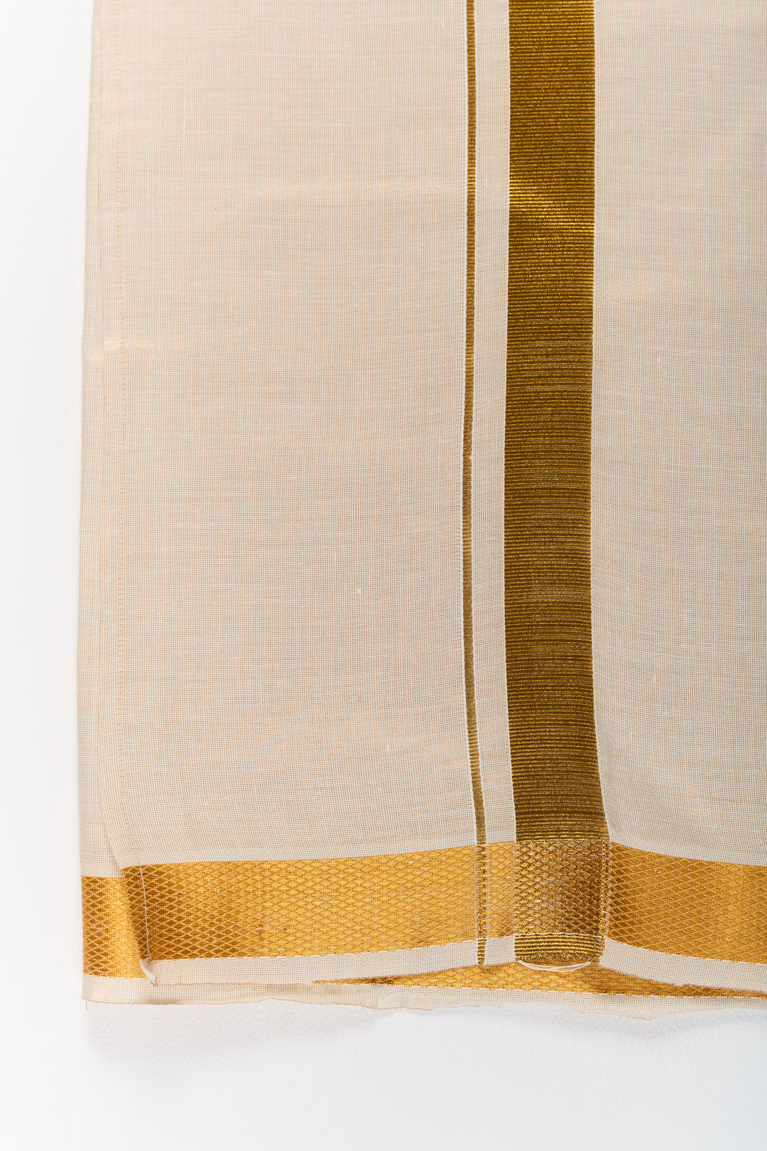 Boys Silk Blend Vesti with Radiant Gold Border for Cultural Occasions