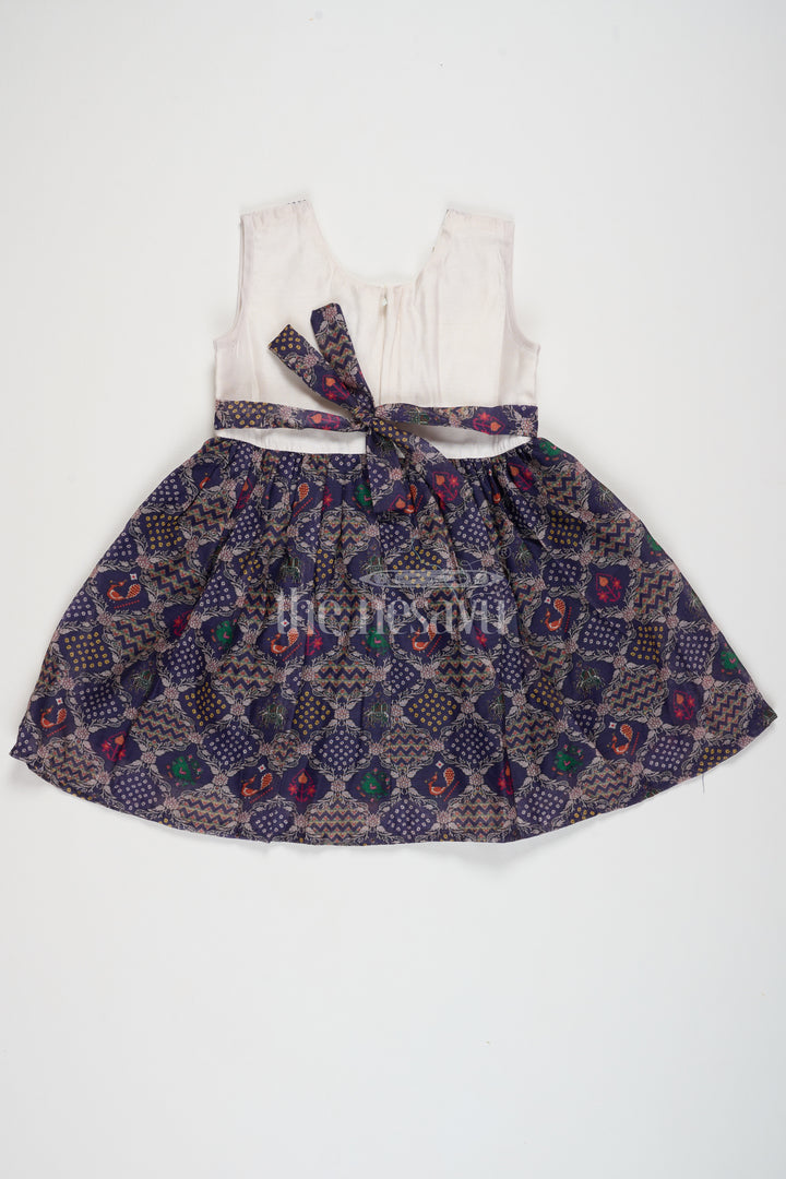 Cotton Ladies Frock with Chanderi Silk Cotton and Embroidery, Ideal for Family Gatherings and Summer Events