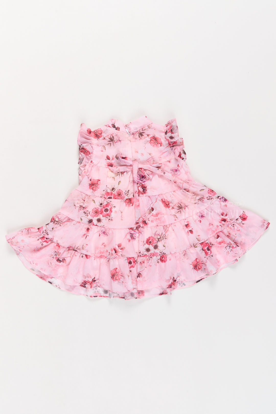 Dresses and Frocks for Girls with Pink Floral Patterns and Ruffled Design