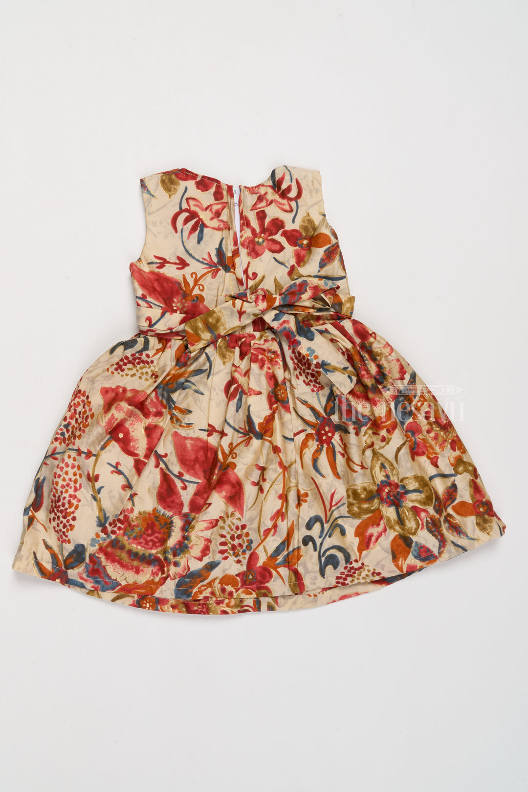 New Dress Frock Design with Multicolor Floral Prints for Stylish Little Girls