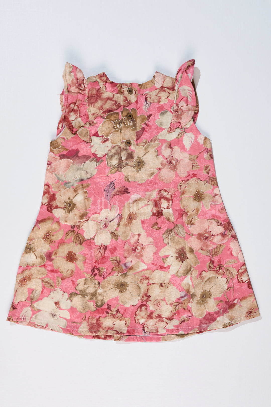 Girls Floral Evening Dress with Pleated Design and Soft Cotton Fabric for Graceful Comfort