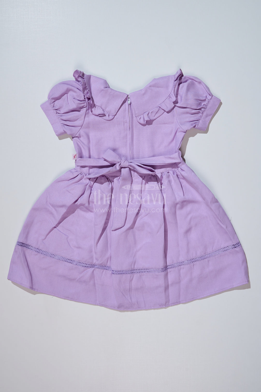 Casual Frock for Girls in Poly Blended Fabric with Embroidered Details