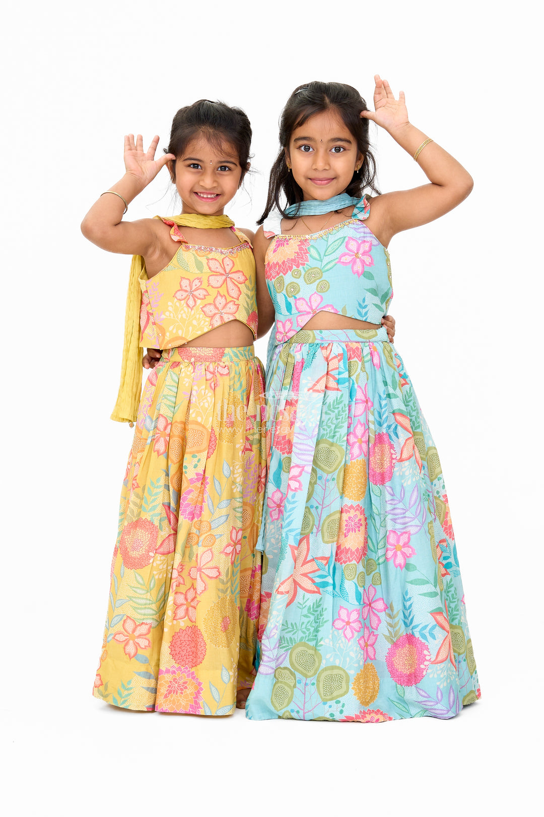 Vibrant Lehenga Design Lehenga for Girls in Floral Muslin Silk