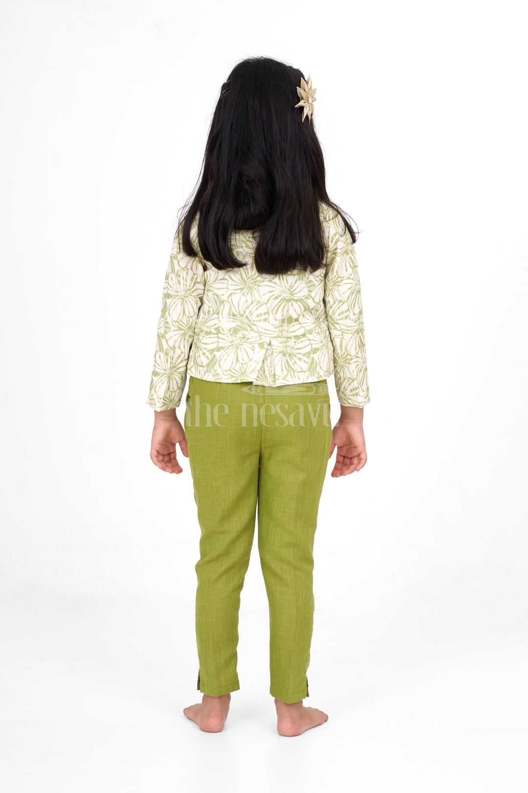 Sharara for Diwali with Printed Jacket in Flax Cotton Blend, Perfect for Festive Celebrations