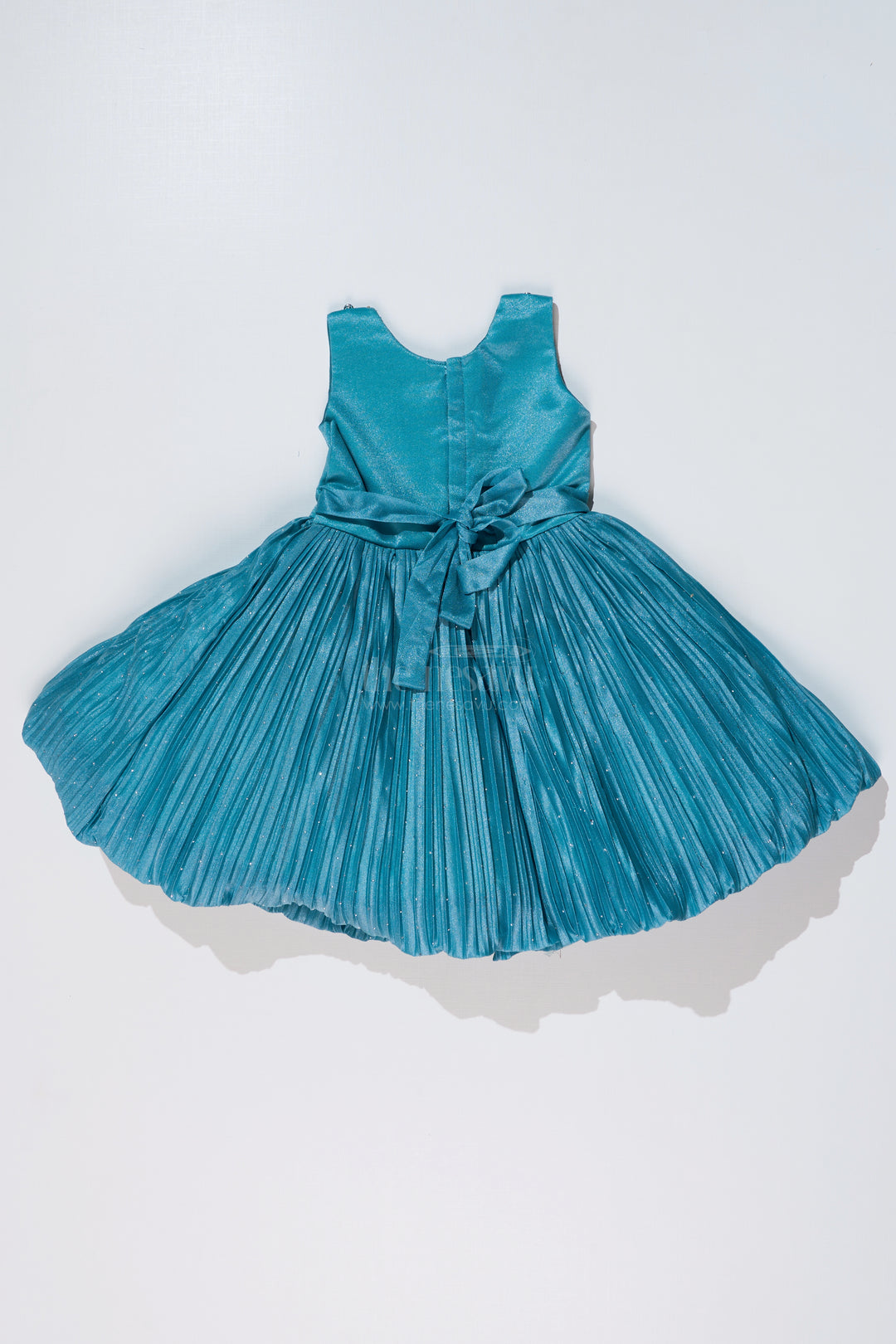 Girls Full Frock Dress for Reception with Sequin Jacket and Pleated Flared Skirt for a Grand Look