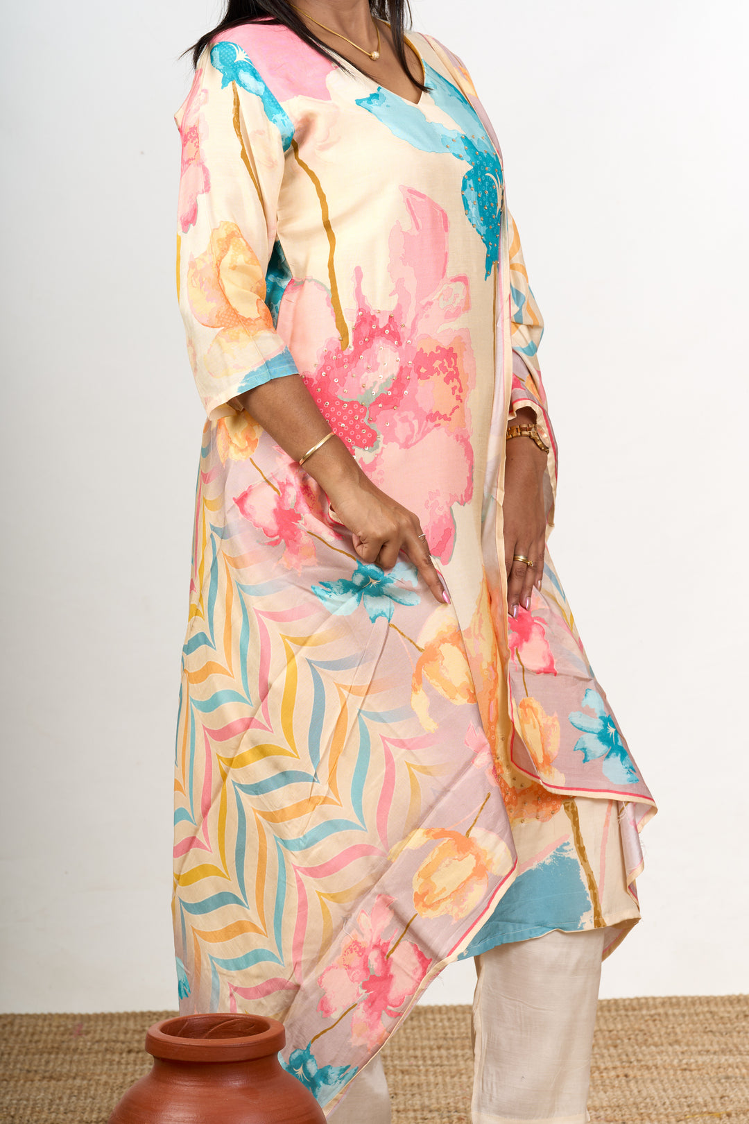 Pure Cotton Kurta Sets with Dupatta in Multicolor Prints for Women’s Comfortable Wear