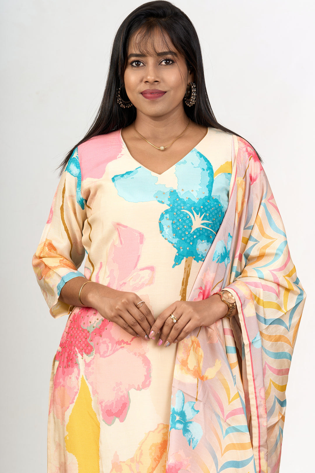 Pure Cotton Kurta Sets with Dupatta in Multicolor Prints for Women’s Comfortable Wear