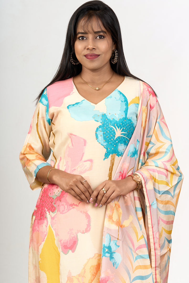 Pure Cotton Kurta Sets with Dupatta in Multicolor Prints for Women’s Comfortable Wear