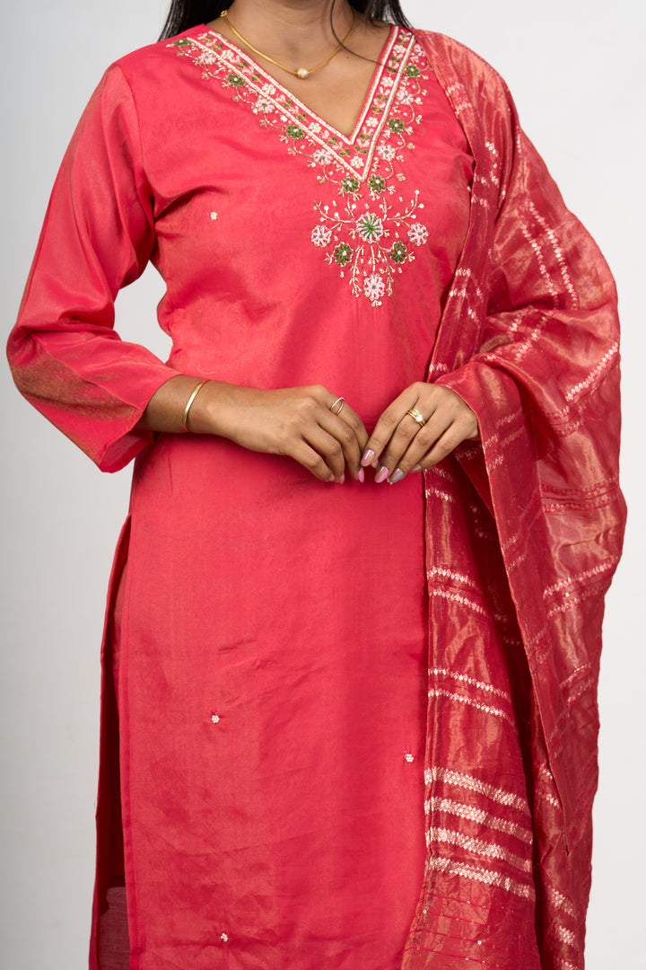 Luxurious Blend Silk Kurta for Wedding Function with Ornate Detailing for Women