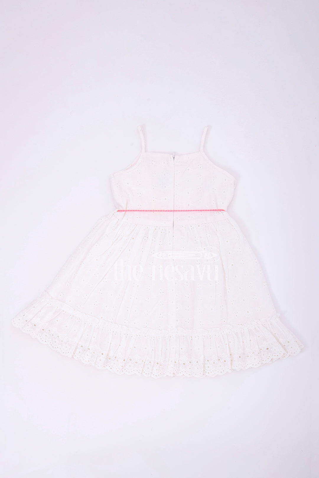 The Nesavu Baby Cotton Frocks Adorable Cotton Short Dress - Sleeveless Neon Embroidery Baby Frock Nesavu Adorable Cotton Short Dress - Nesavu | Neon Embroidery Baby Frock