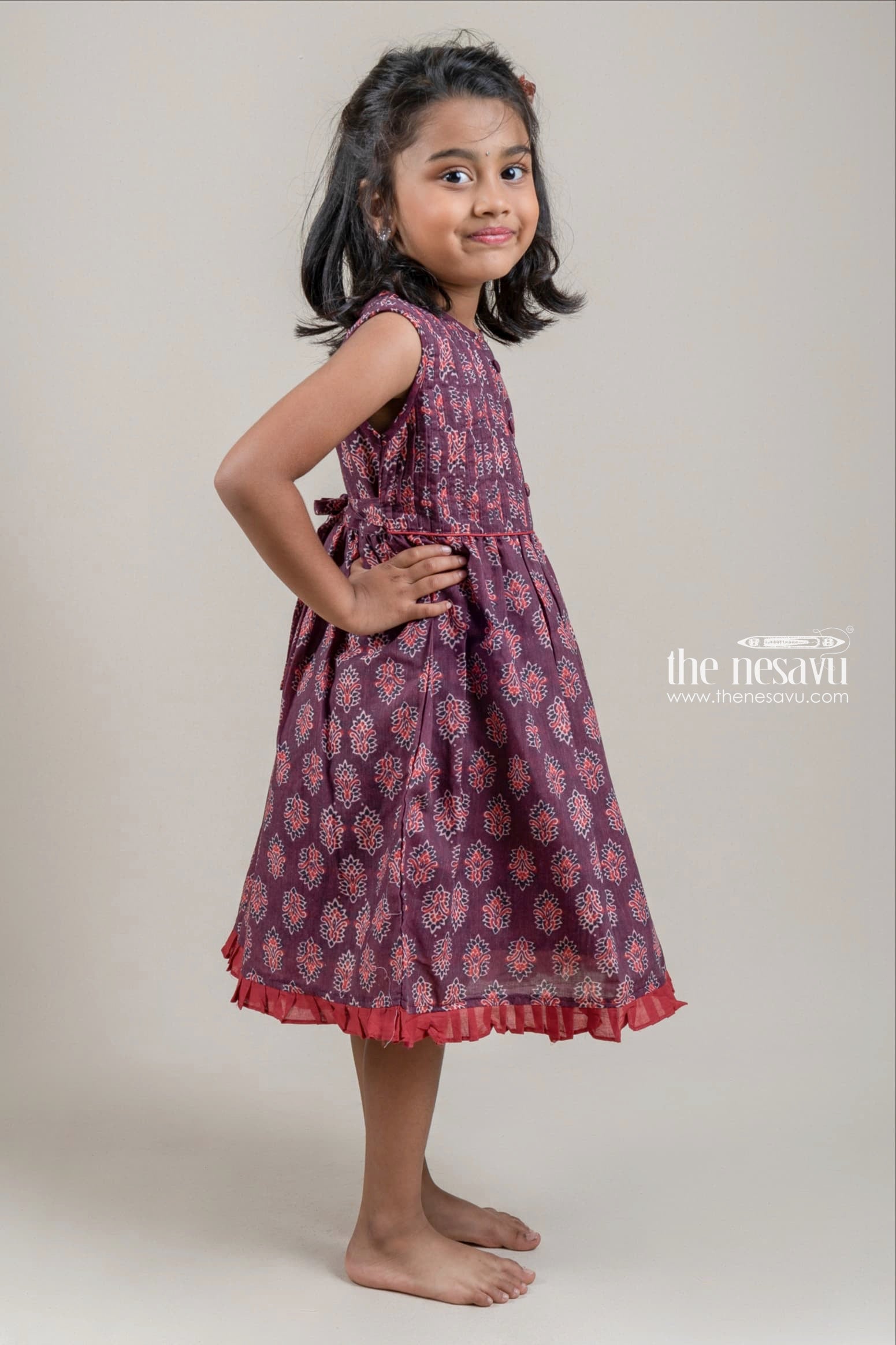 Buy Fashionable Baby Pink Flower Birthday Dress Online in India