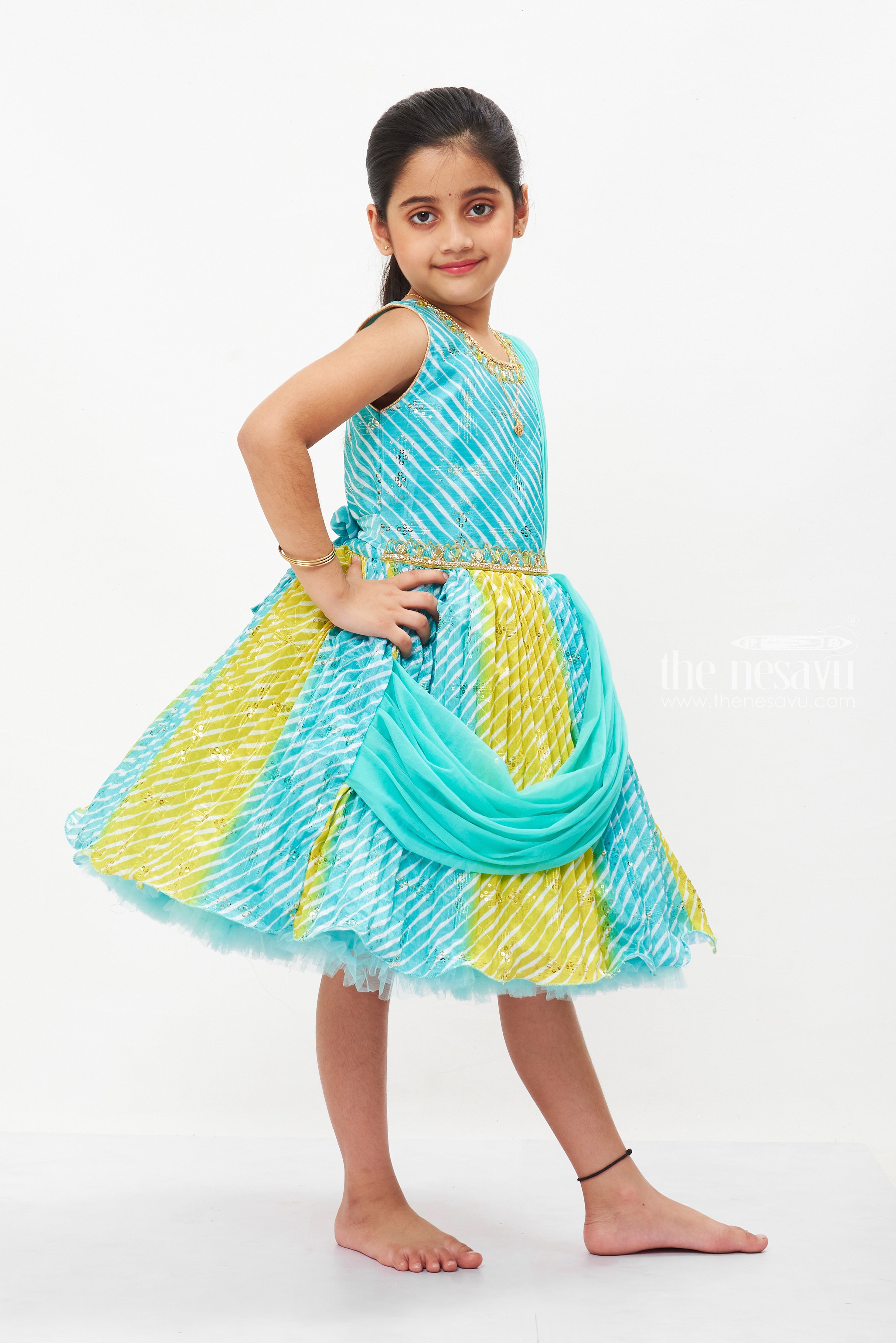 Kids silk frock best sale